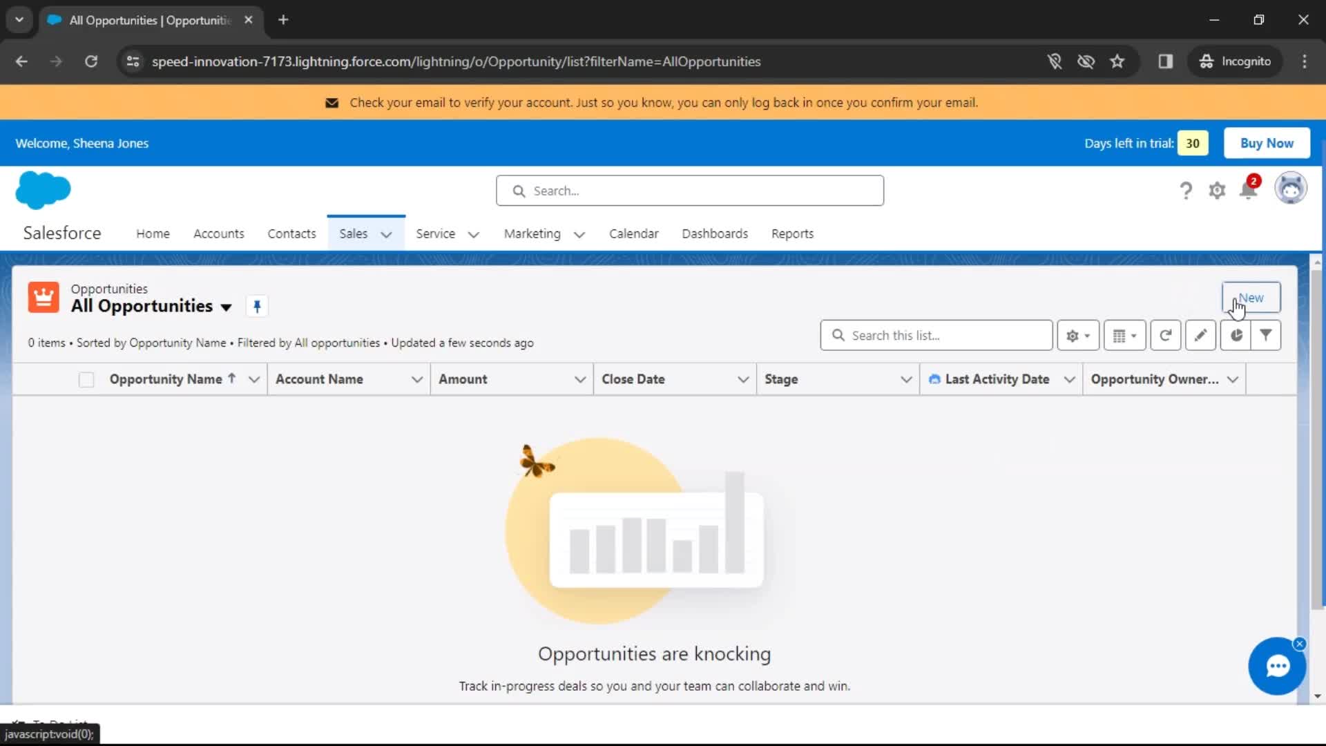 Creating new opportunity on Salesforce video thumbnail