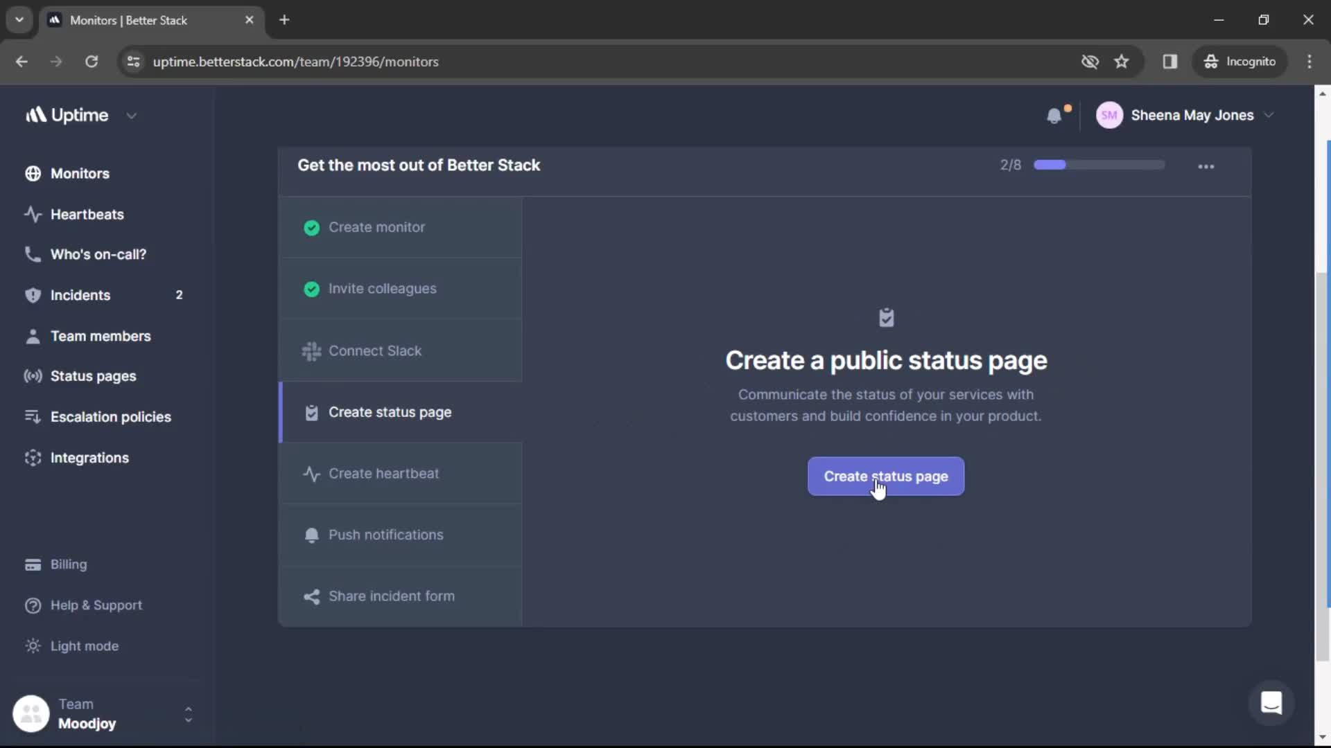 Creating status page on Better Stack video thumbnail