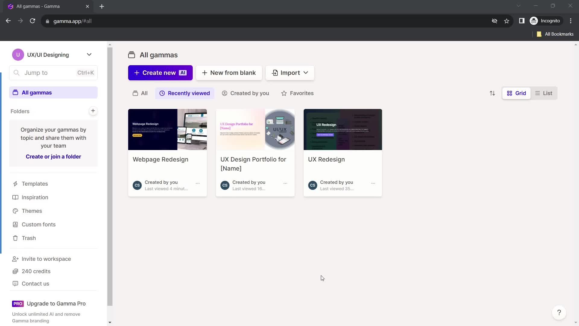Creating a folder on Gamma video thumbnail