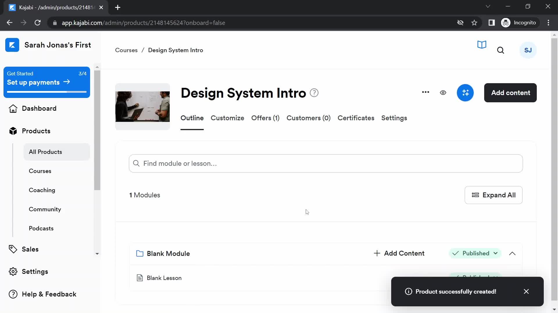 Creating a course screenshot