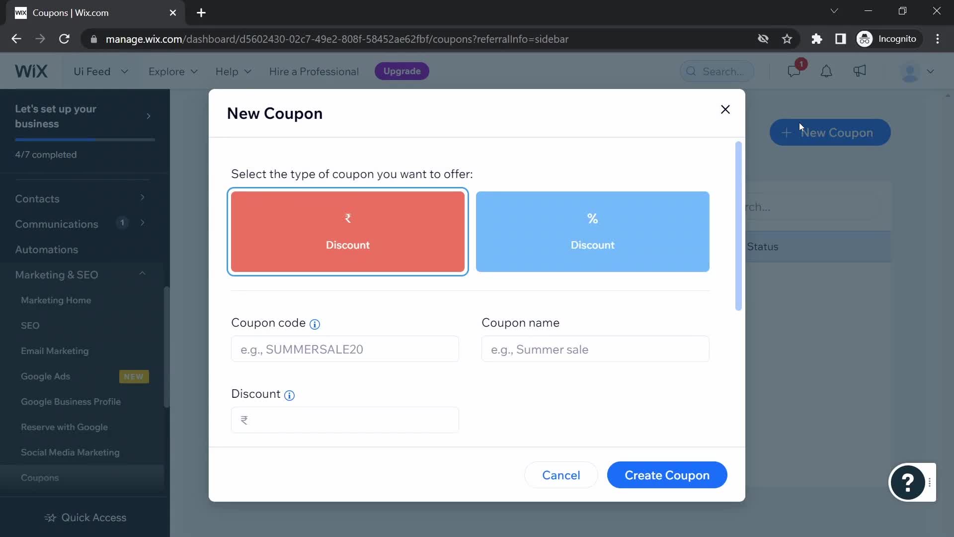 Creating a discount code on Wix video thumbnail