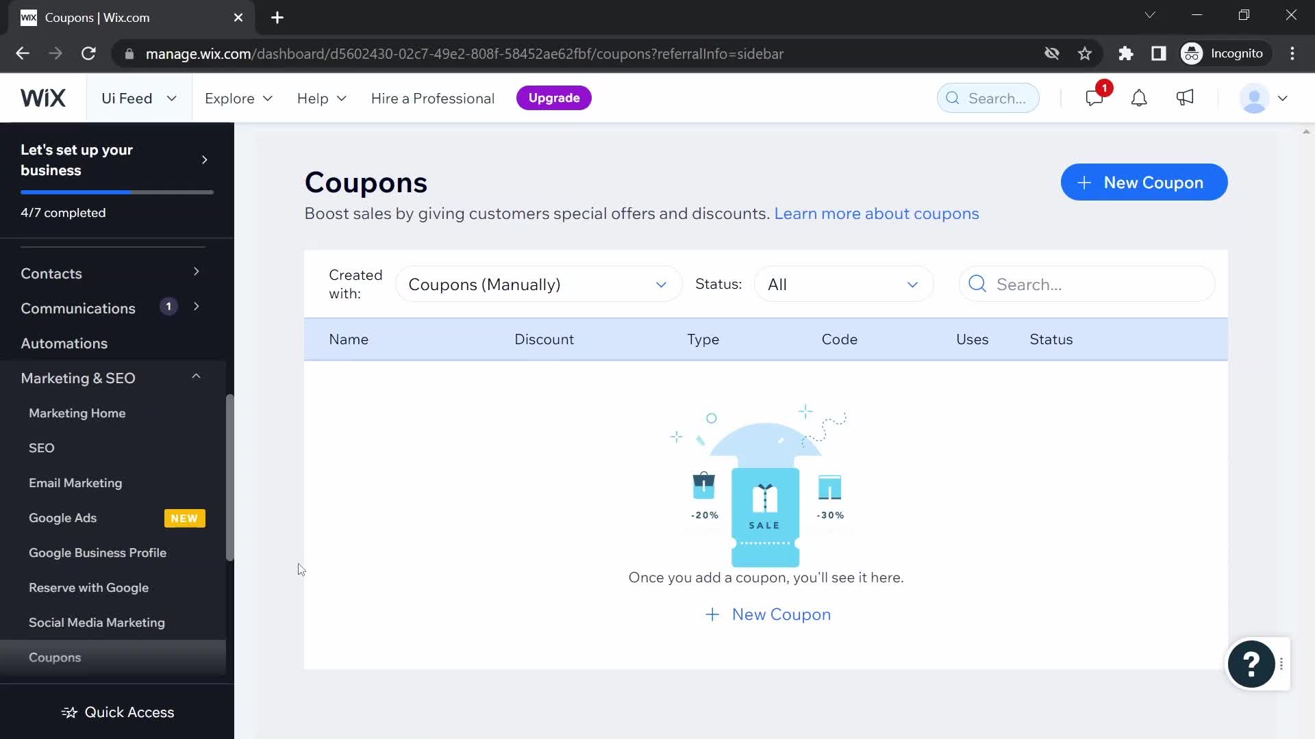 Creating a discount code on Wix video thumbnail