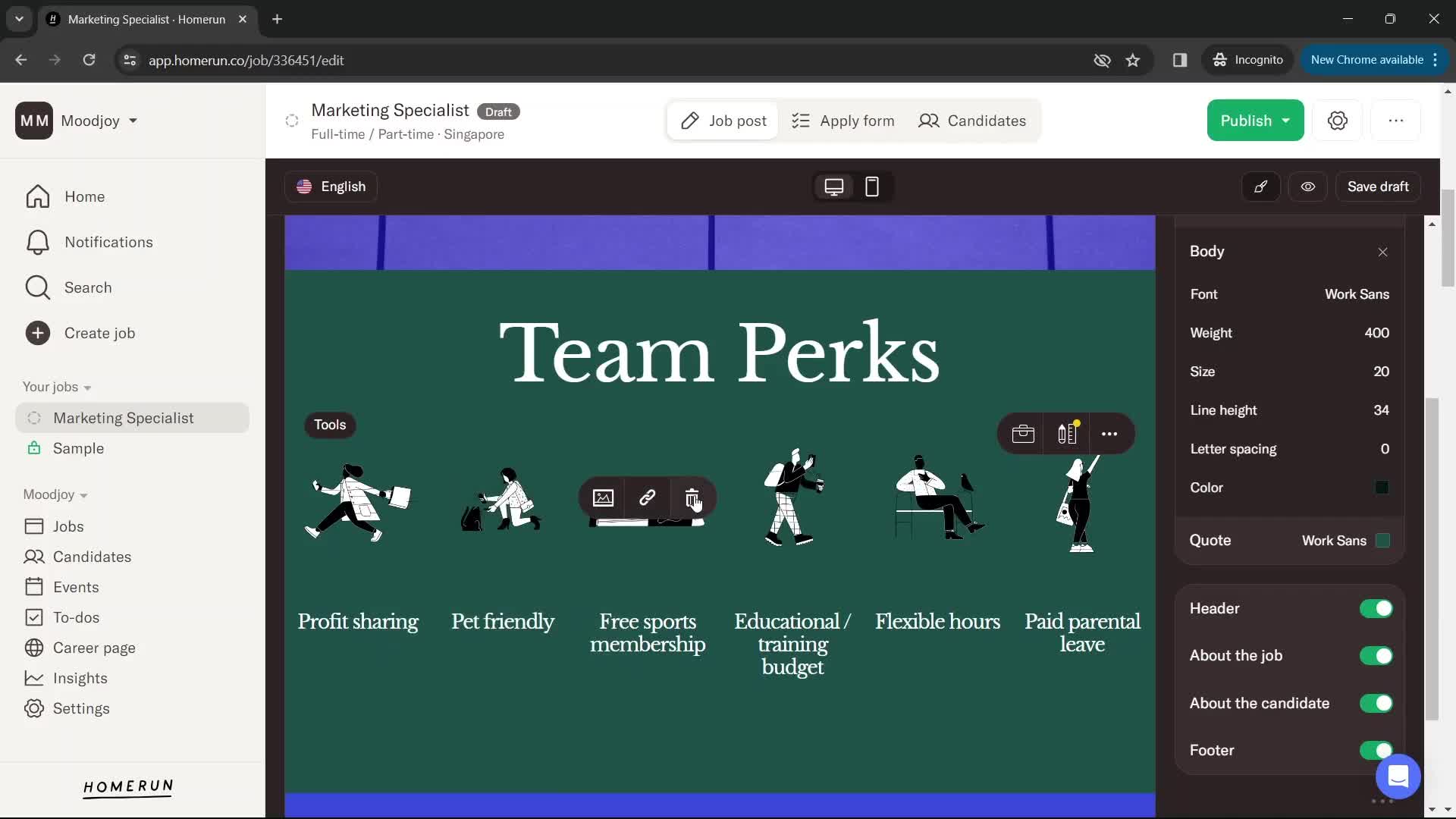 Creating a post screenshot