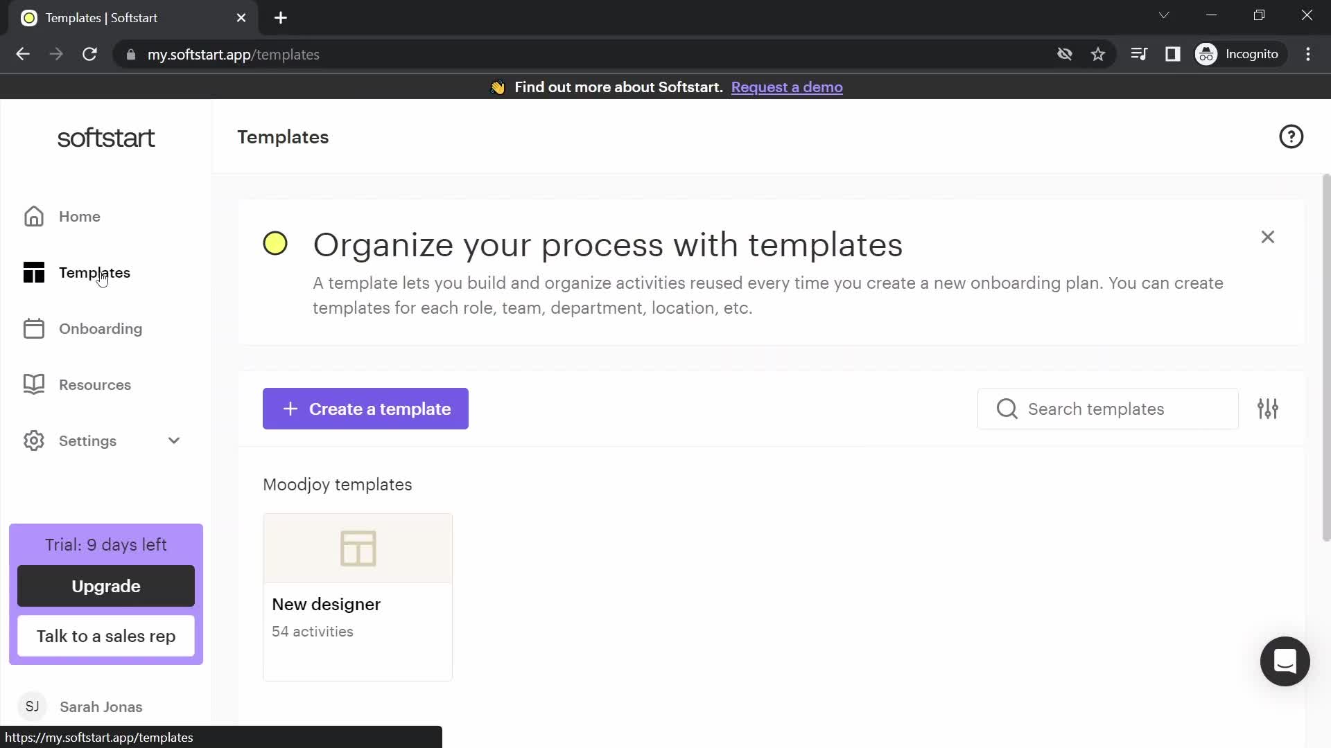 Creating a template on Softstart video thumbnail