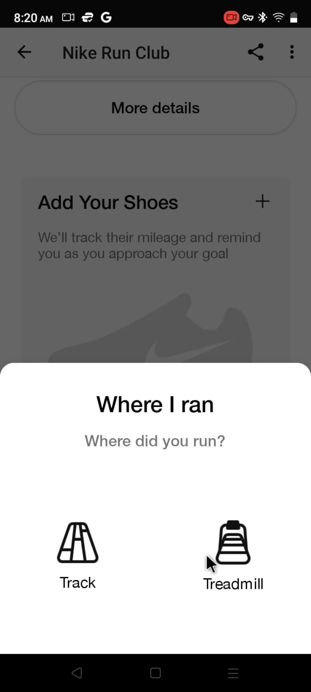 Creating an activity screenshot
