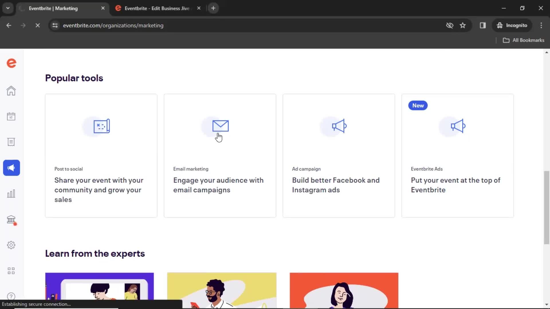 Creating an email campaign on Eventbrite video thumbnail