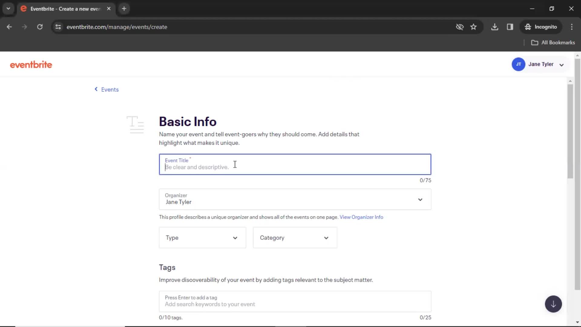 Creating an event on Eventbrite video thumbnail