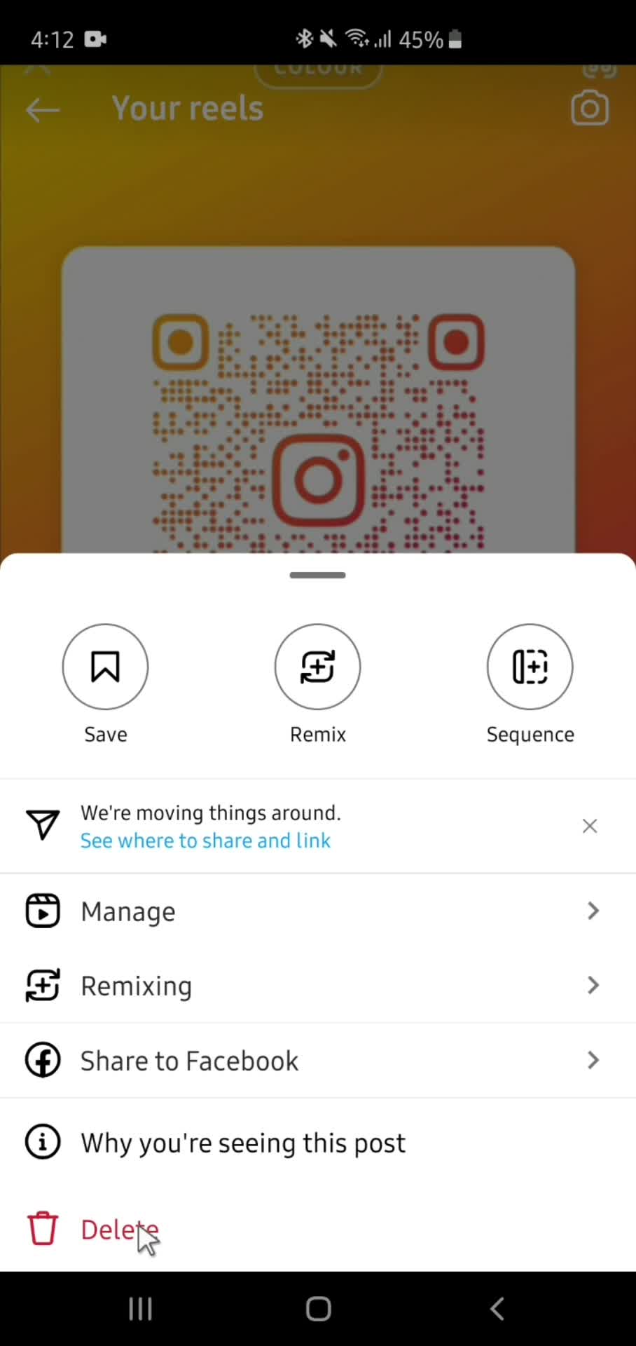 Deleting posts on Instagram video thumbnail