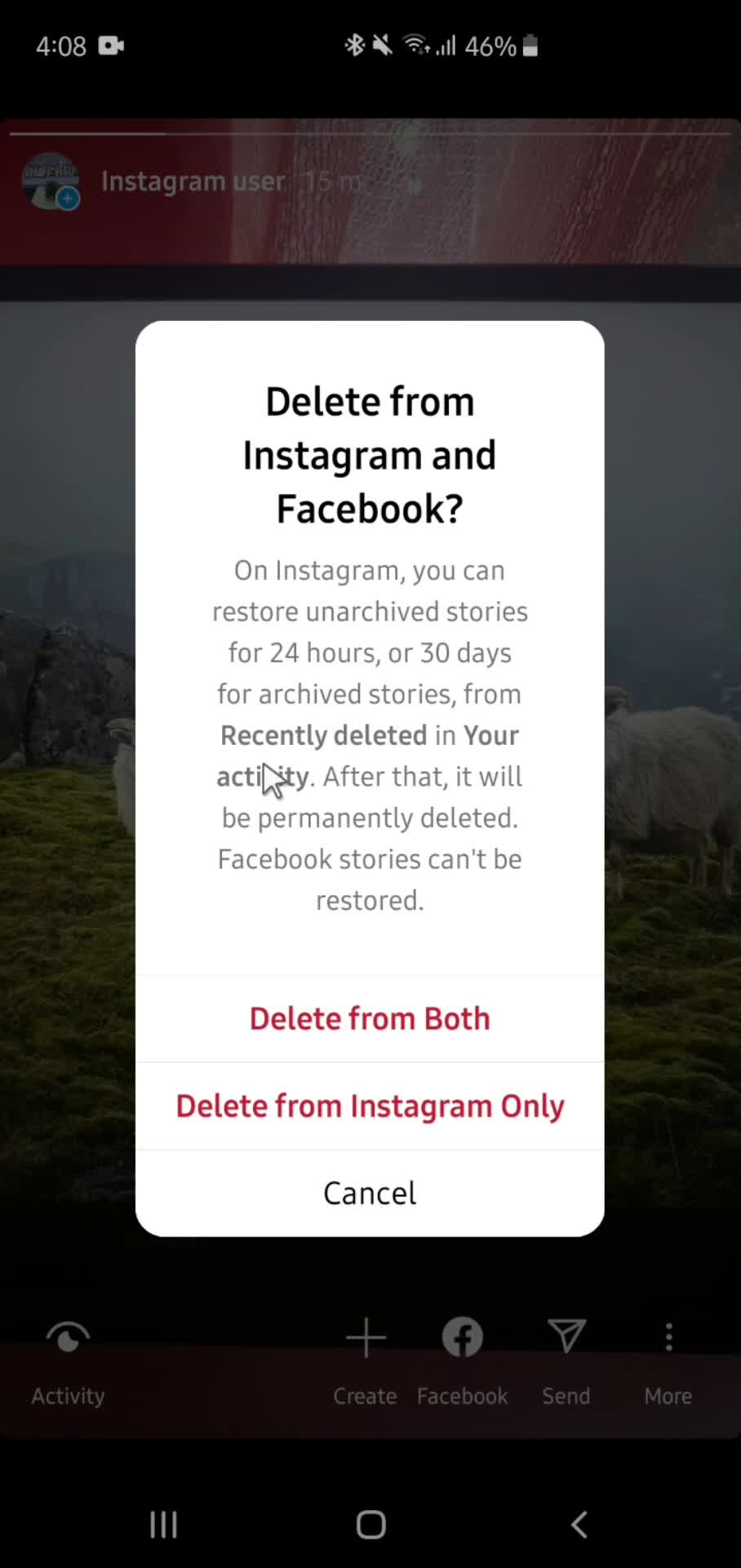 Deleting a story on Instagram video thumbnail