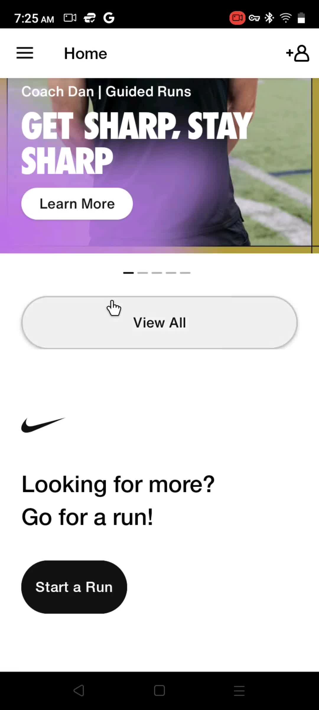 Discovering content on Nike Run Club video thumbnail