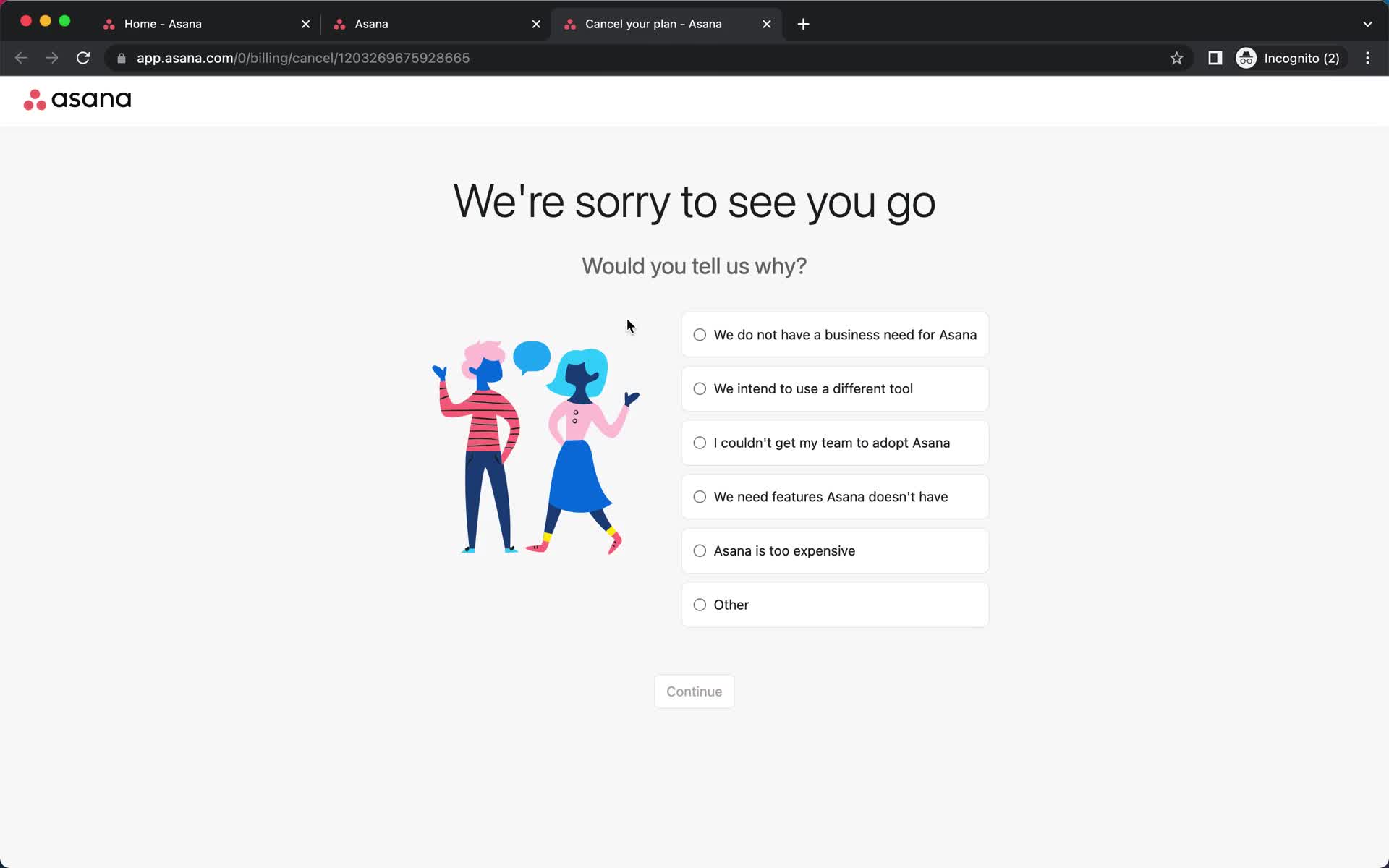 Cancelling your subscription on Asana video thumbnail
