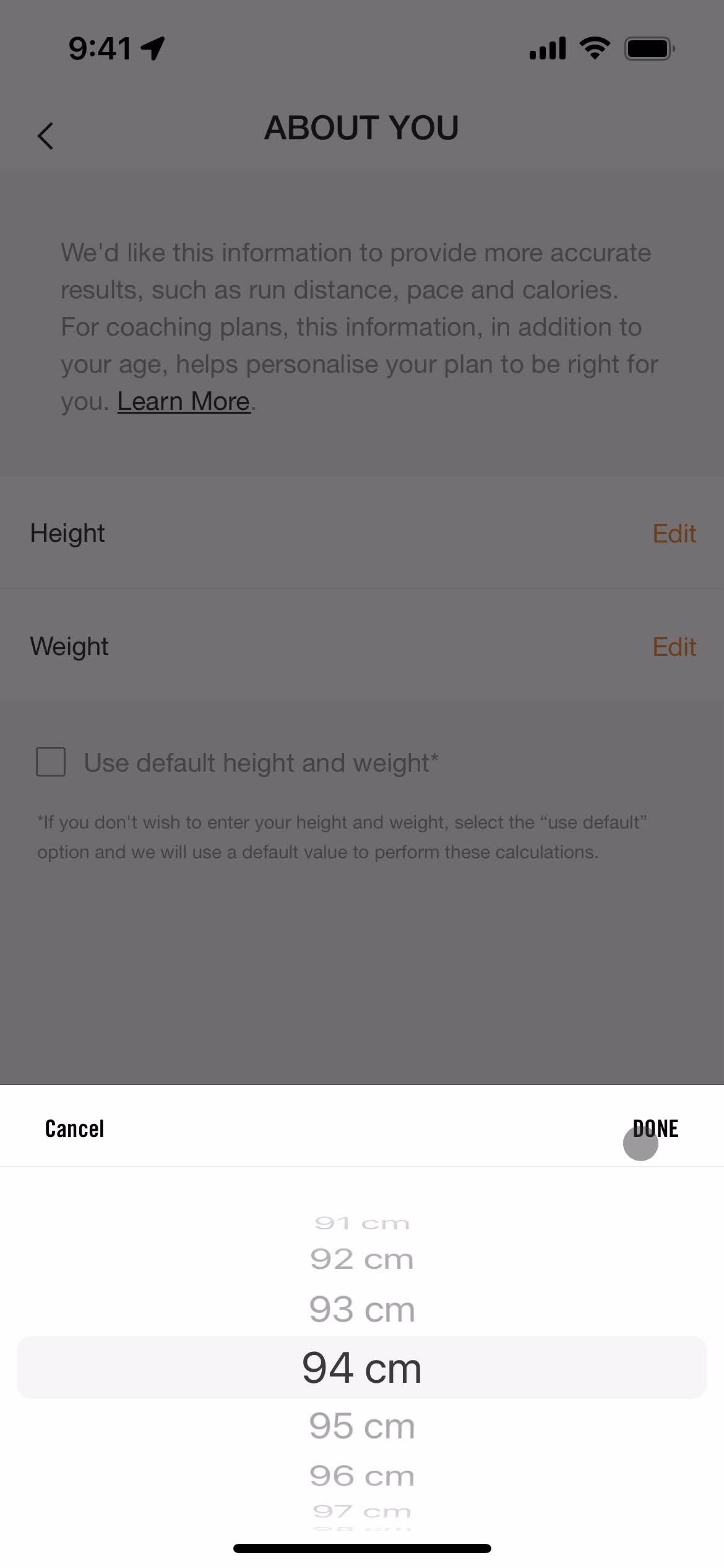 Updating your profile screenshot