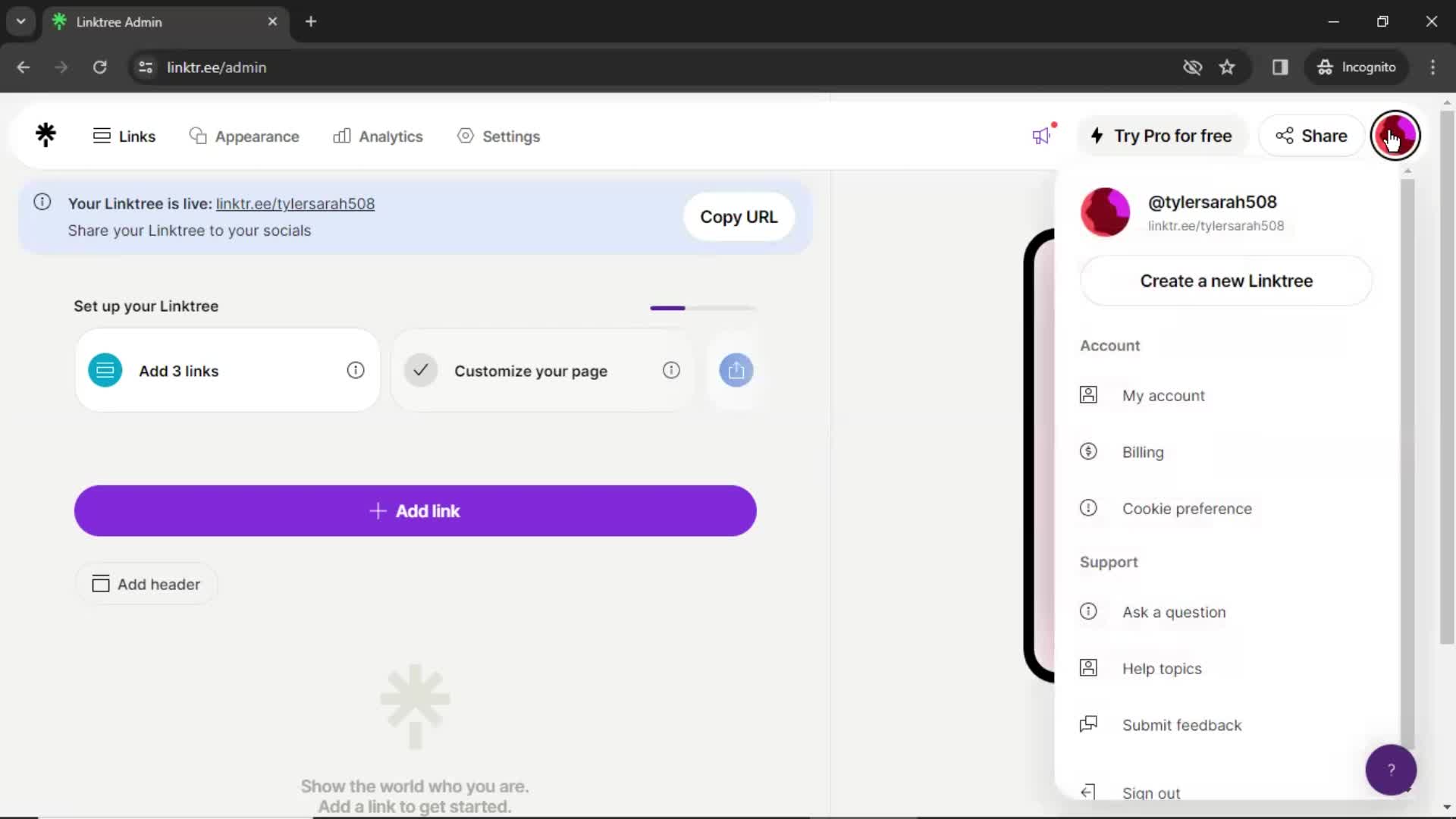 Updating your profile on Linktree video thumbnail