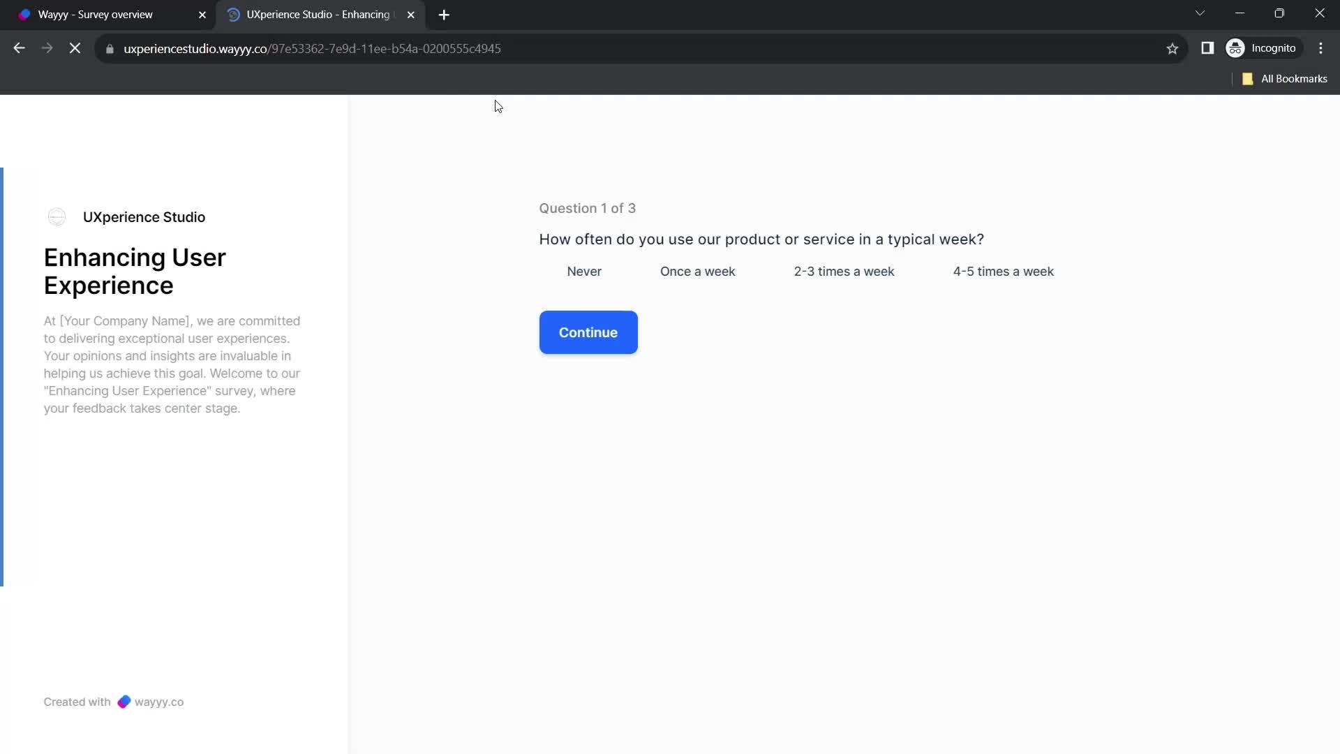 Filling in a form on Wayyy video thumbnail