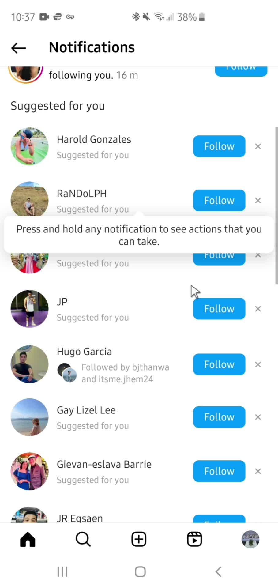 Following a user screenshot