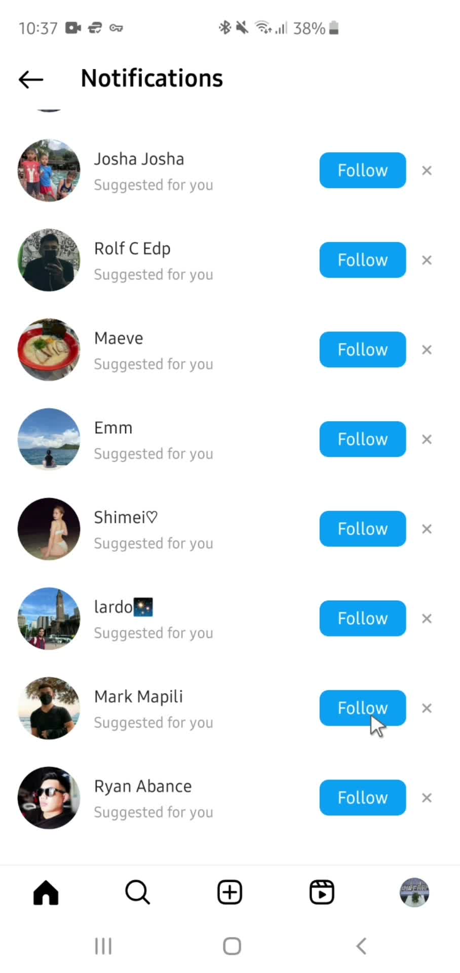 Following a user screenshot