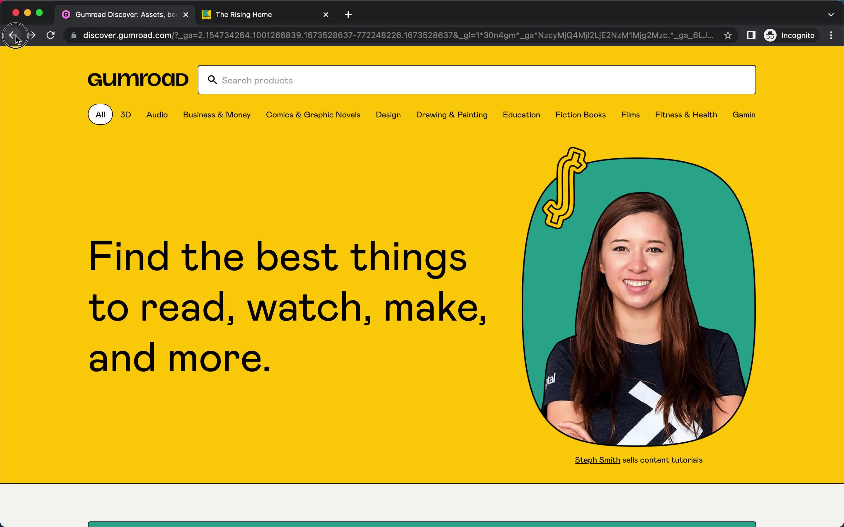 General browsing screenshot