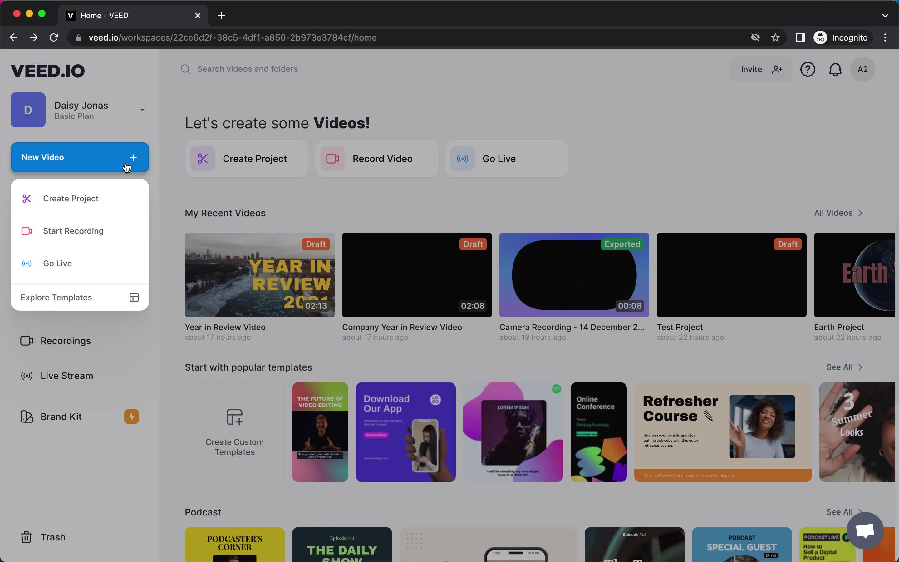 General browsing on VEED.IO video thumbnail