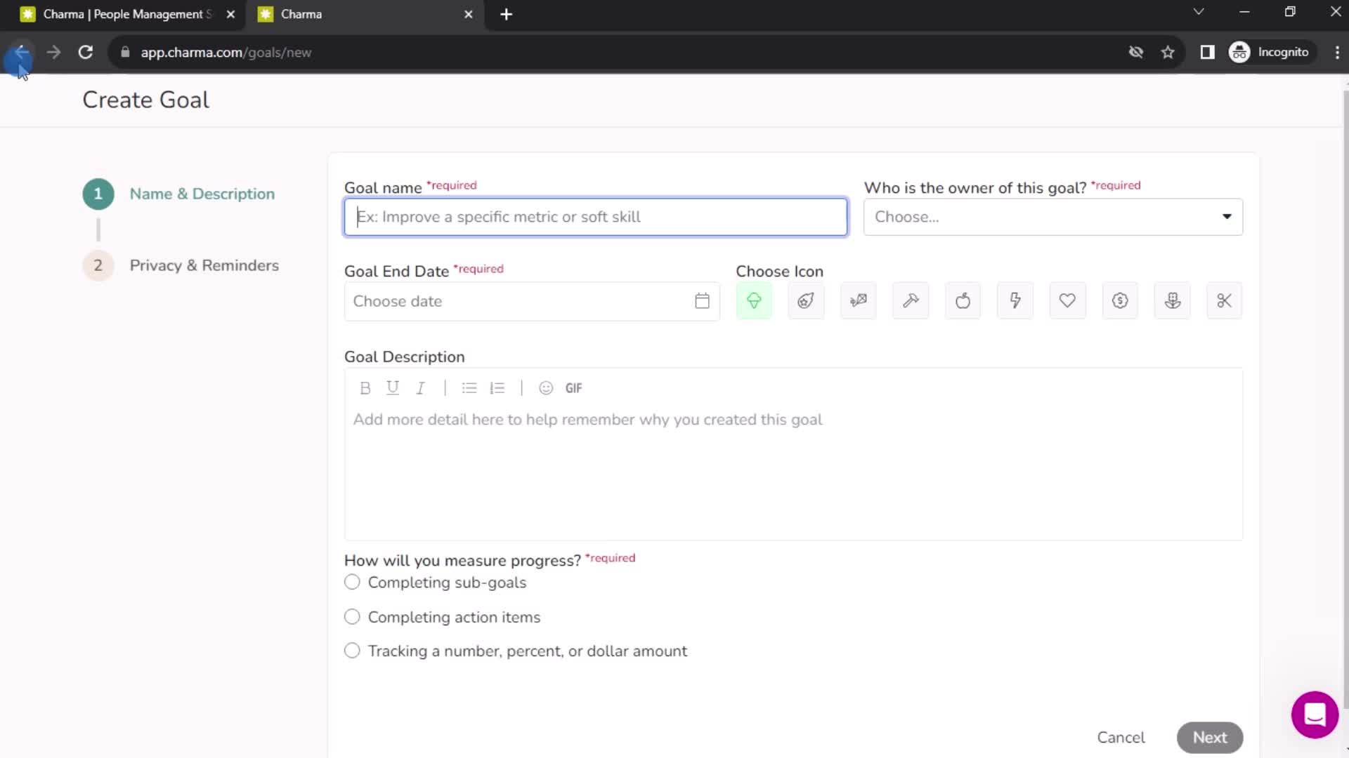 General browsing screenshot