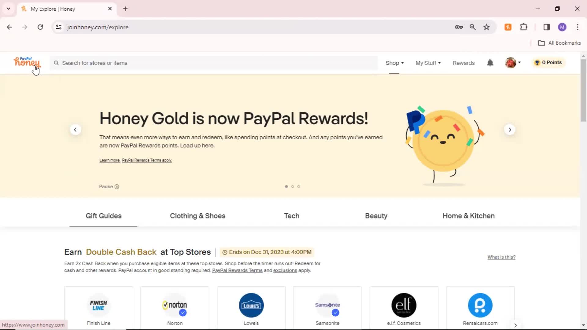 General browsing screenshot