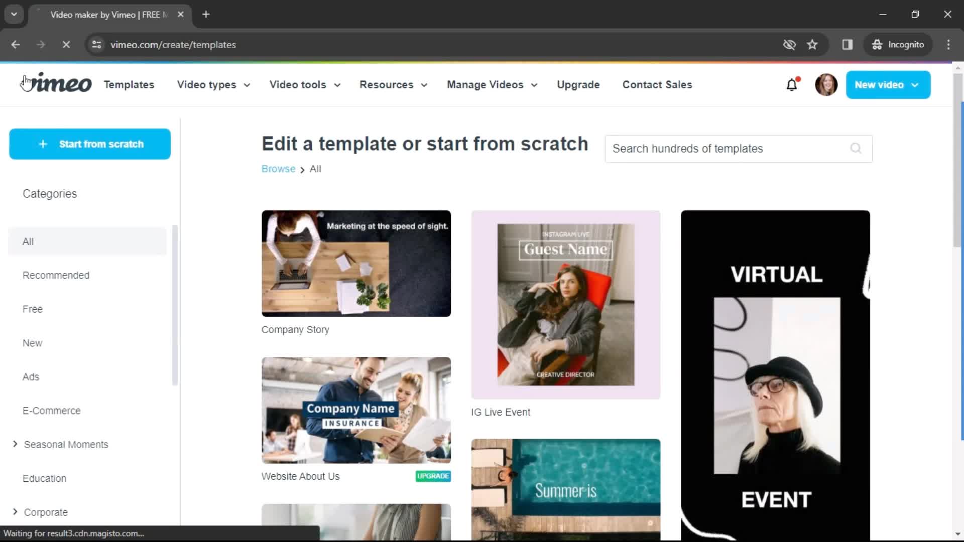 General browsing screenshot