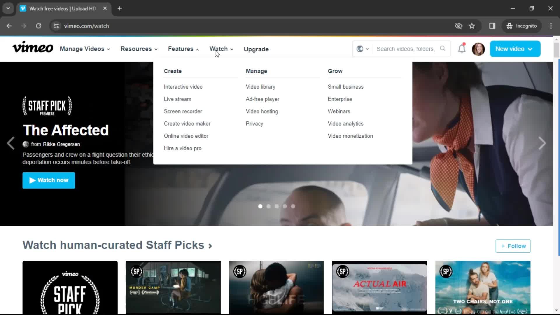 General browsing screenshot