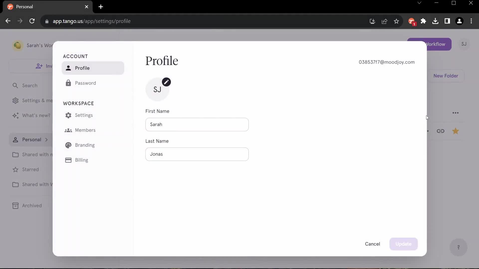 General browsing on Tango video thumbnail