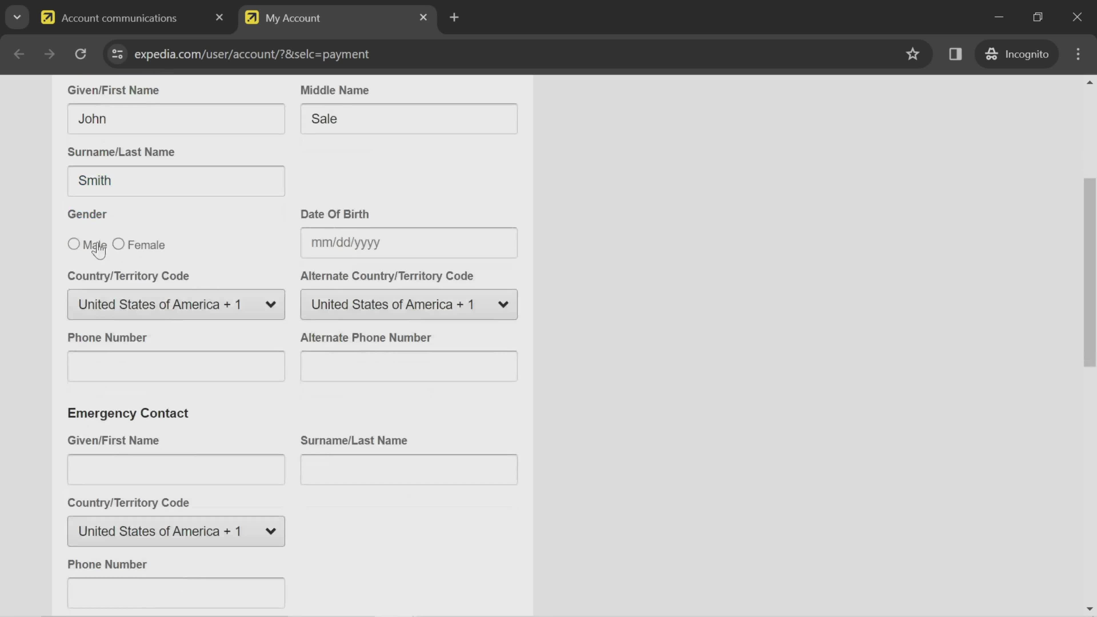 General browsing screenshot