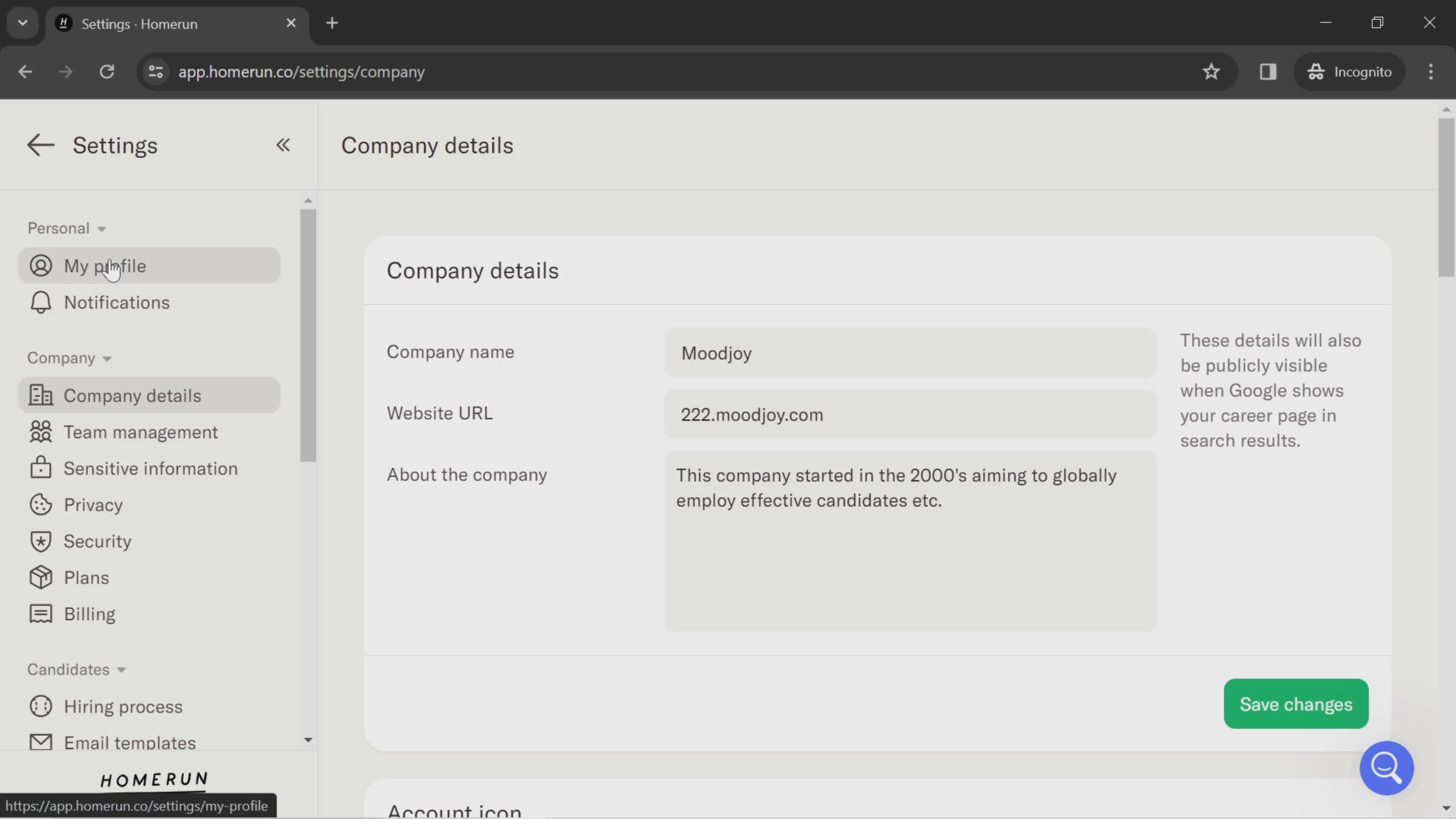 General browsing screenshot