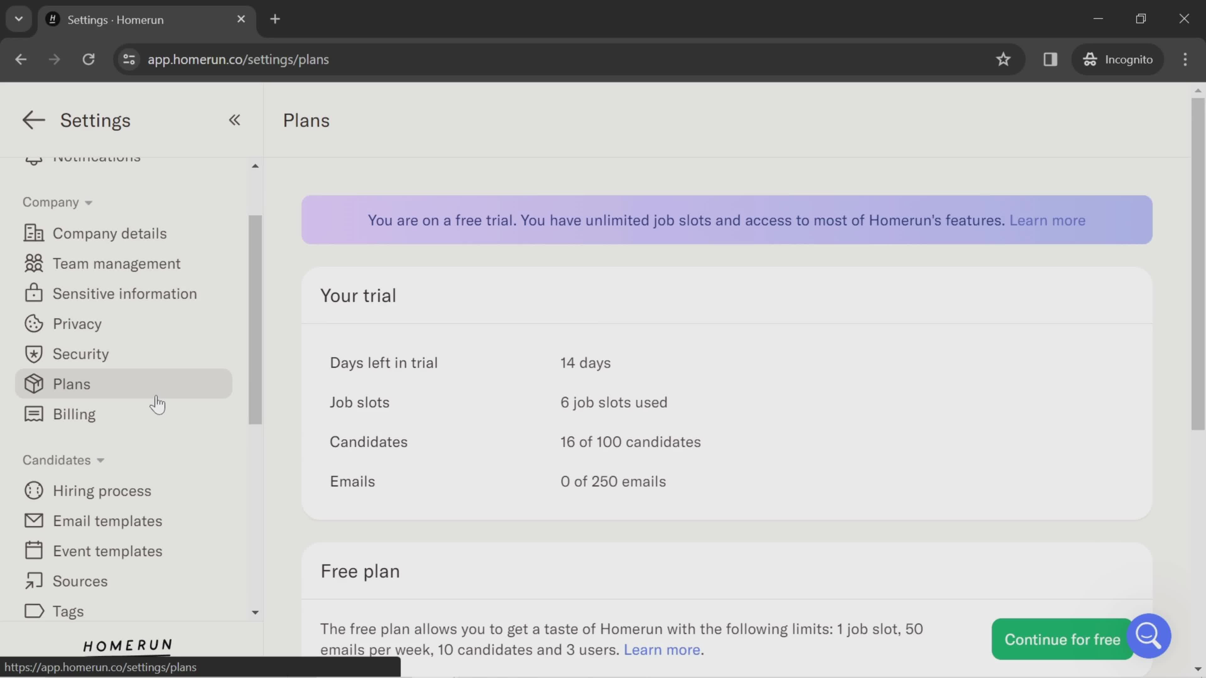 General browsing screenshot
