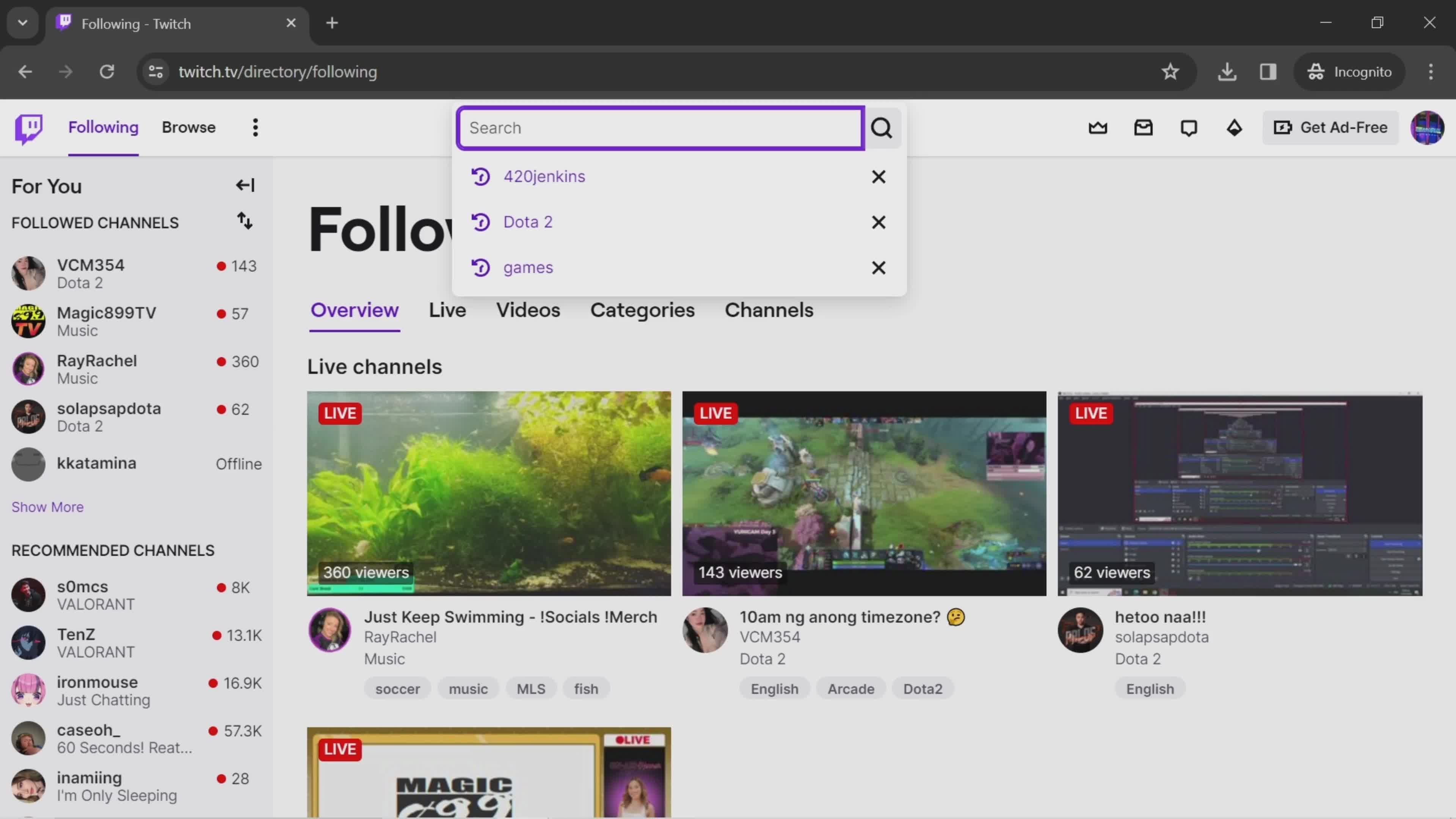 General browsing on Twitch video thumbnail