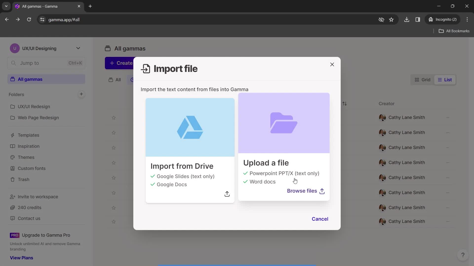 Importing data on Gamma video thumbnail