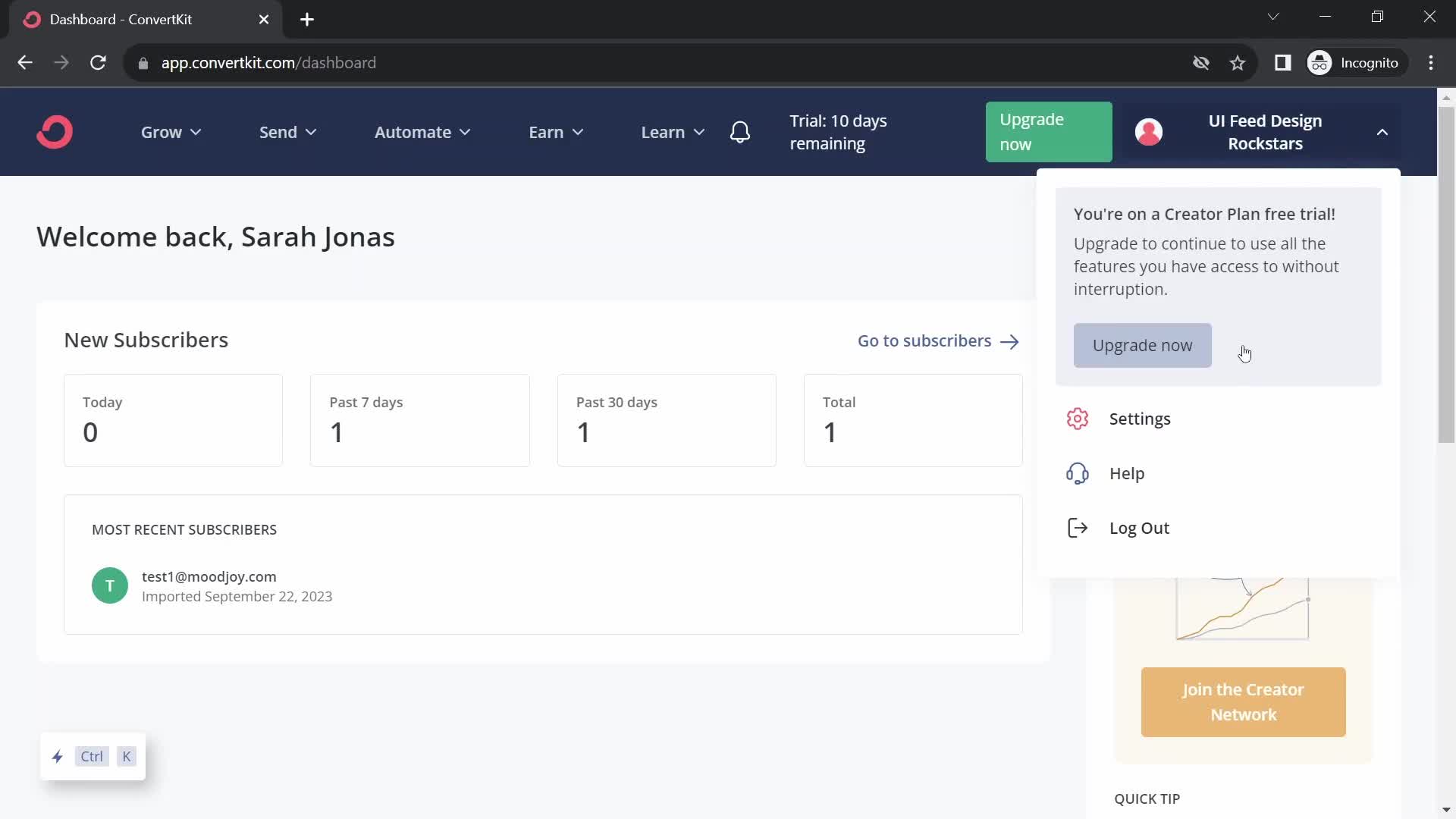 Inviting people on ConvertKit video thumbnail