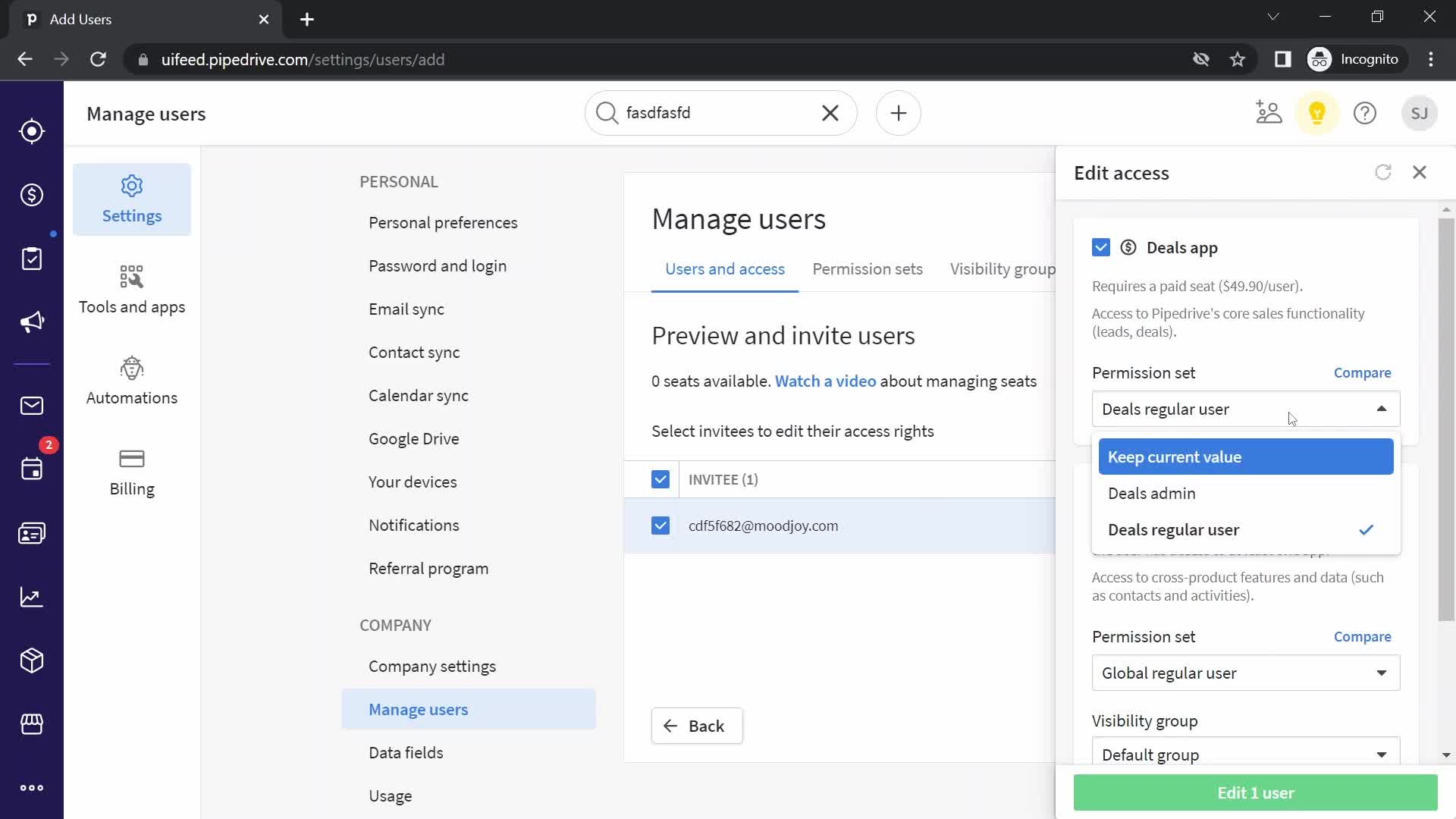 Inviting people on Pipedrive video thumbnail
