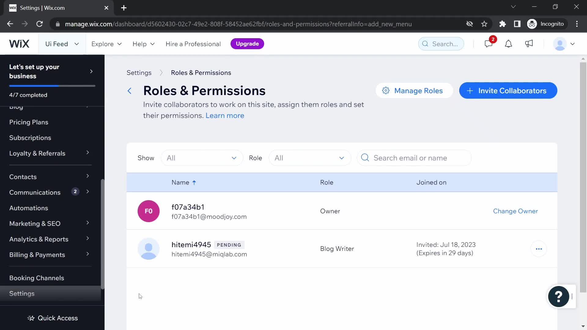 Inviting people on Wix video thumbnail
