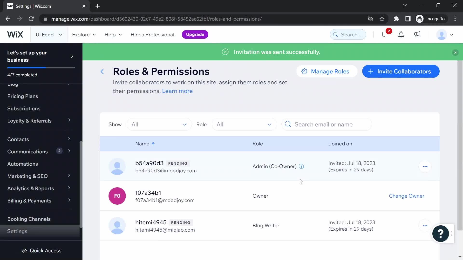 Inviting people on Wix video thumbnail
