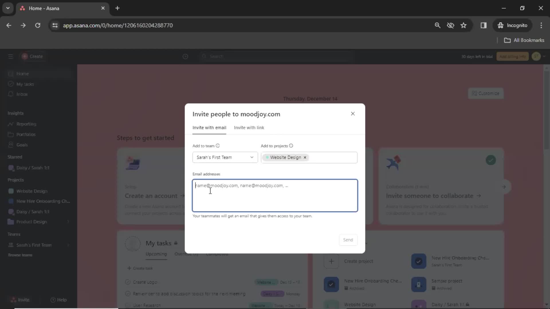 Inviting people on Asana video thumbnail
