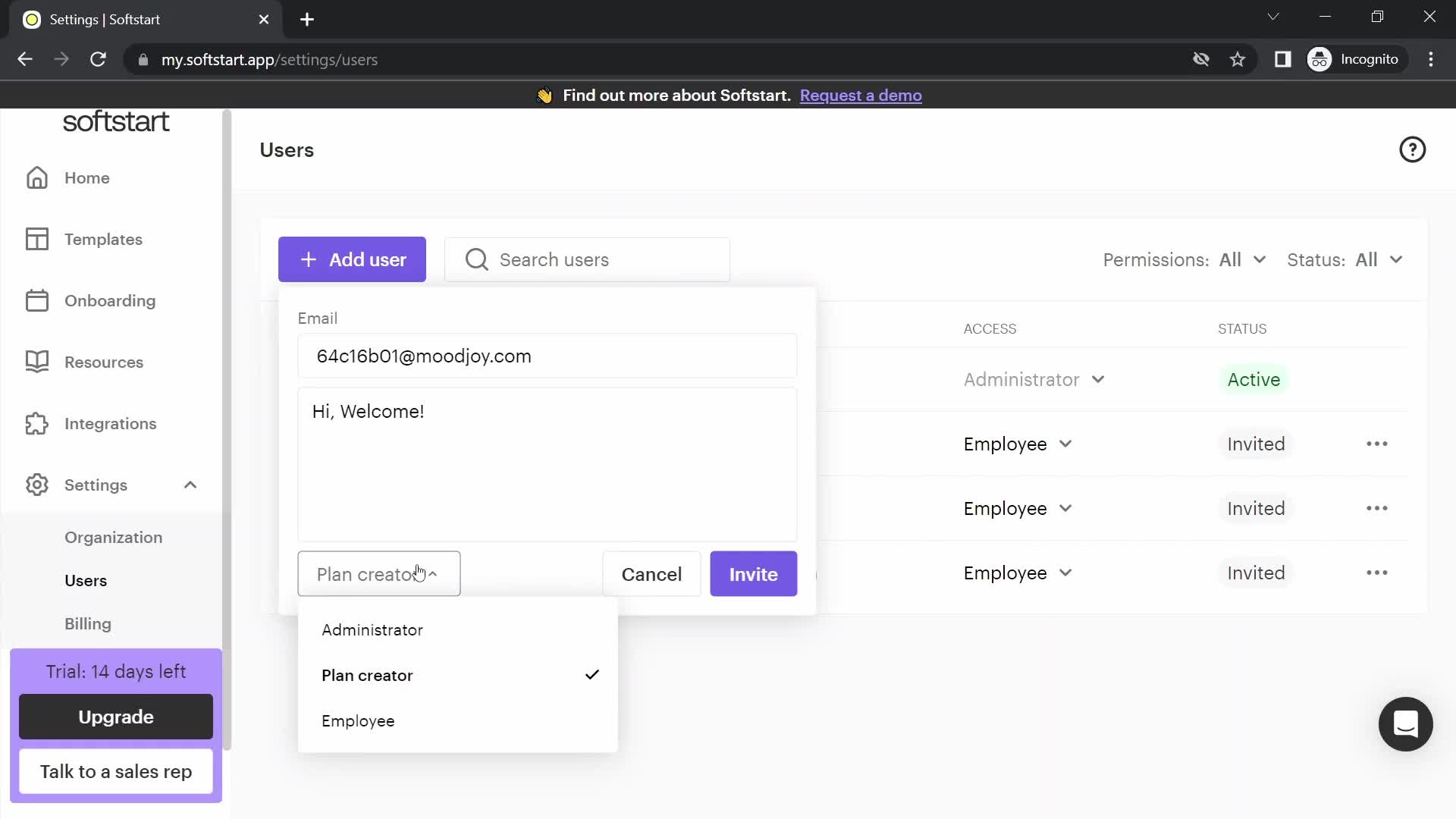 Inviting people on Softstart video thumbnail