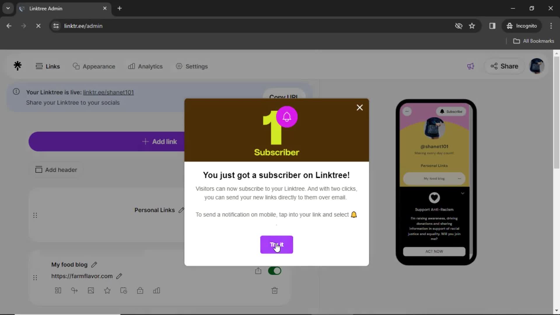 Logging in screenshot