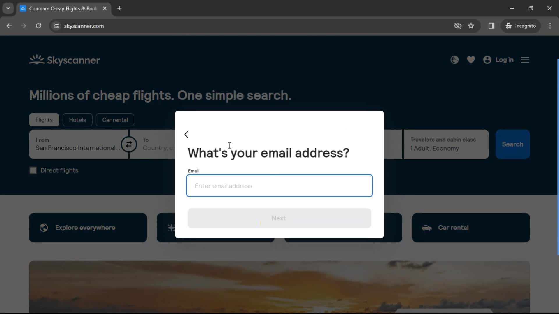 Logging in on Skyscanner video thumbnail