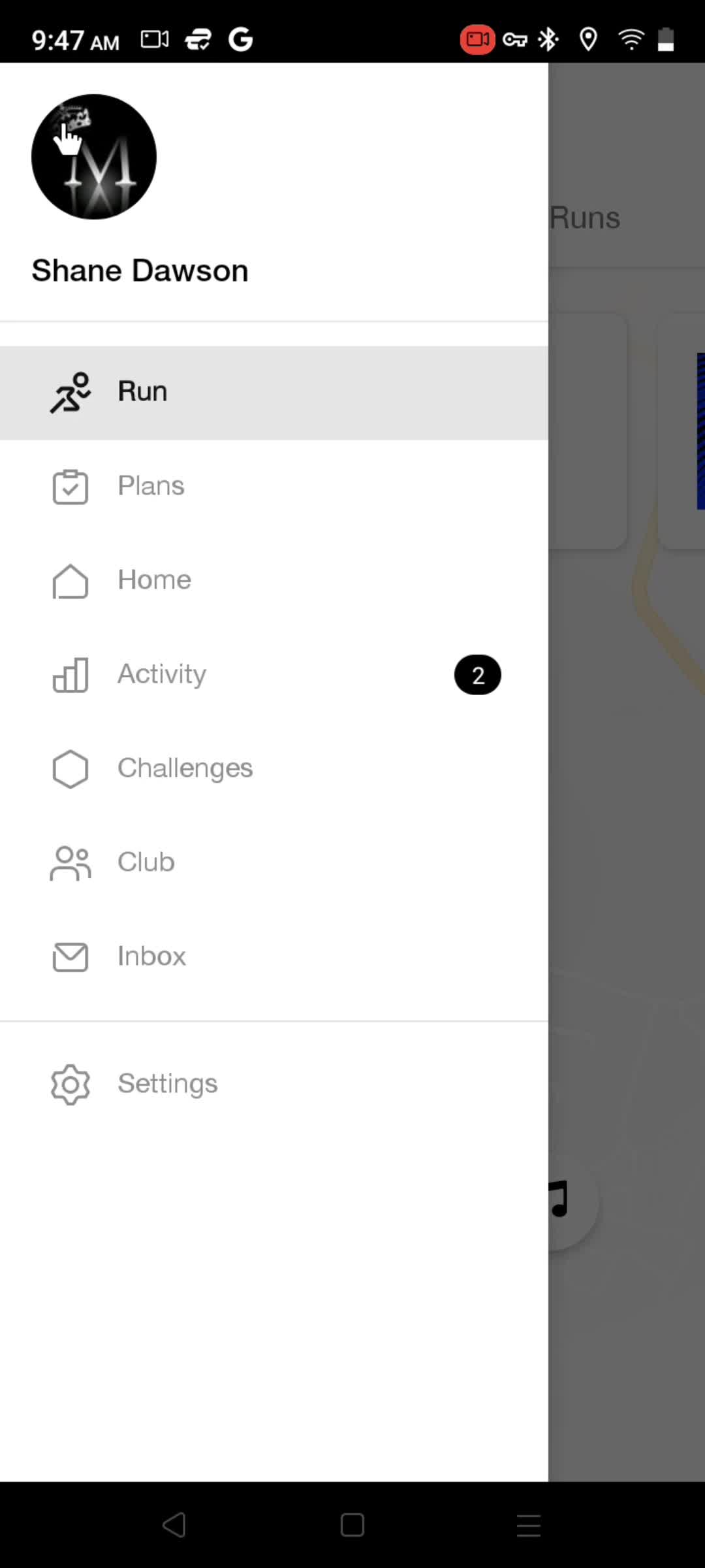 Logging out screenshot