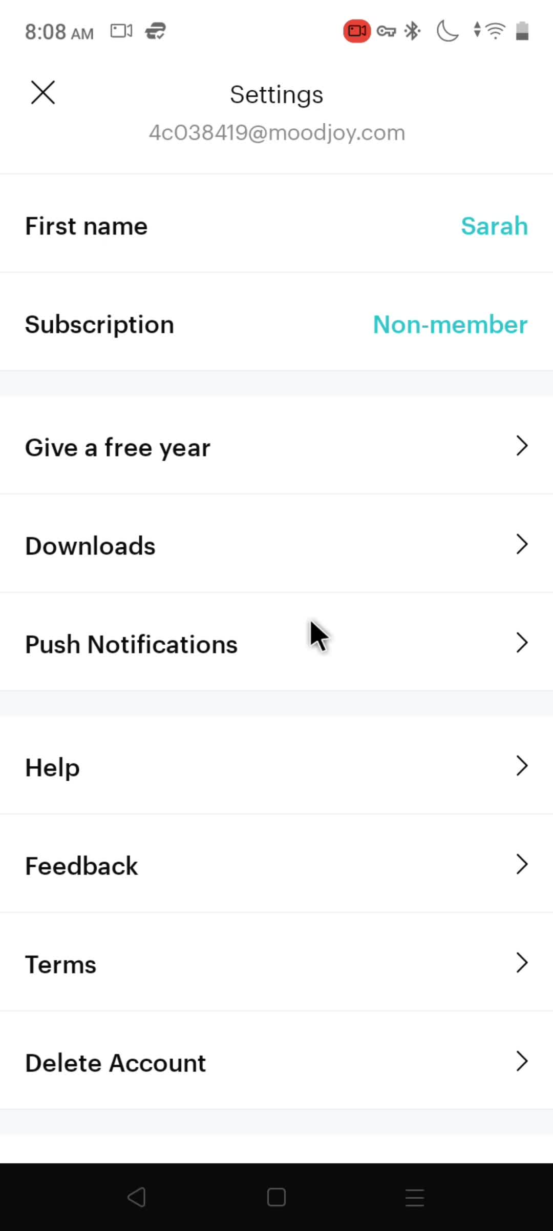 Notification settings on Balance video thumbnail
