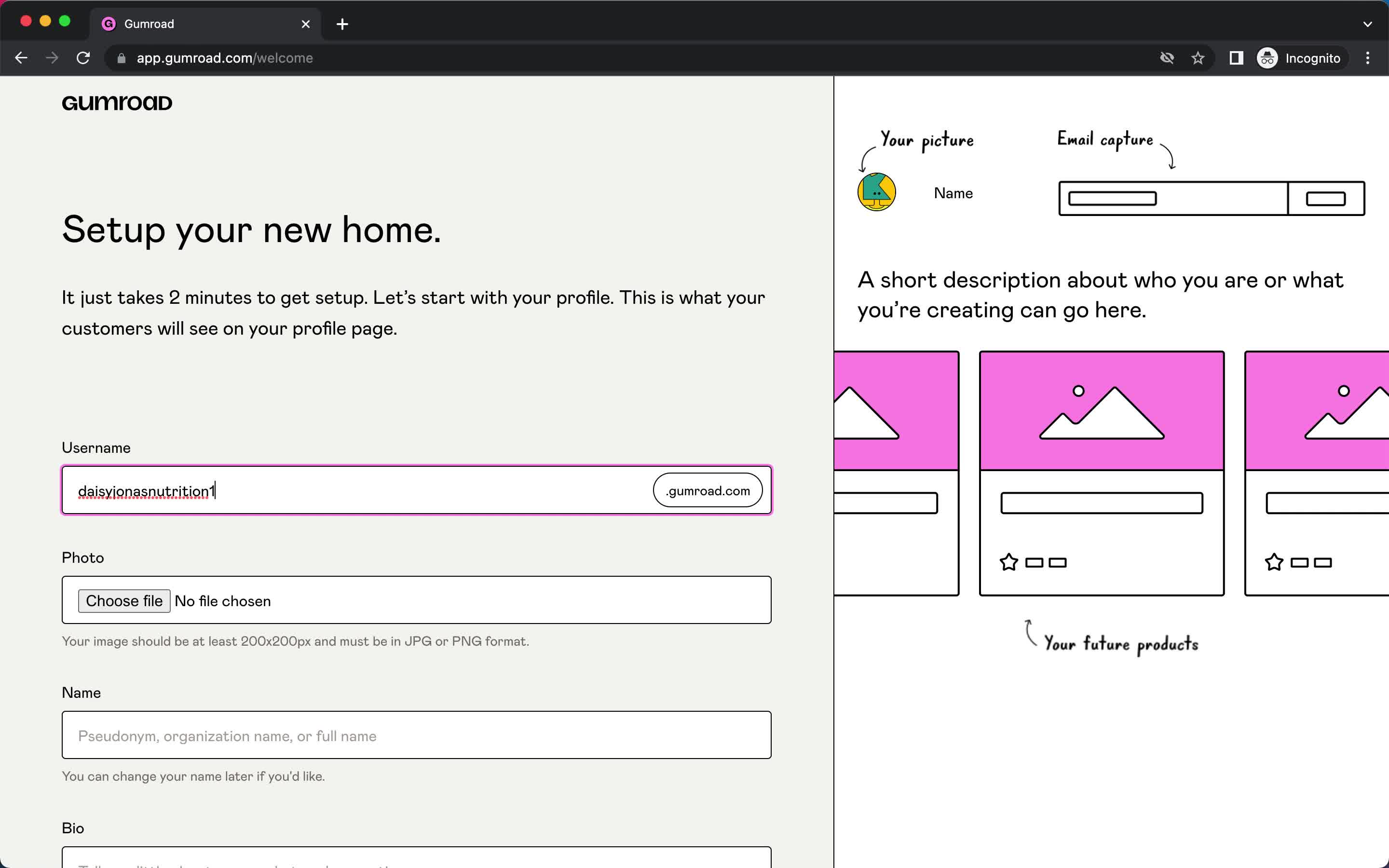 Onboarding screenshot