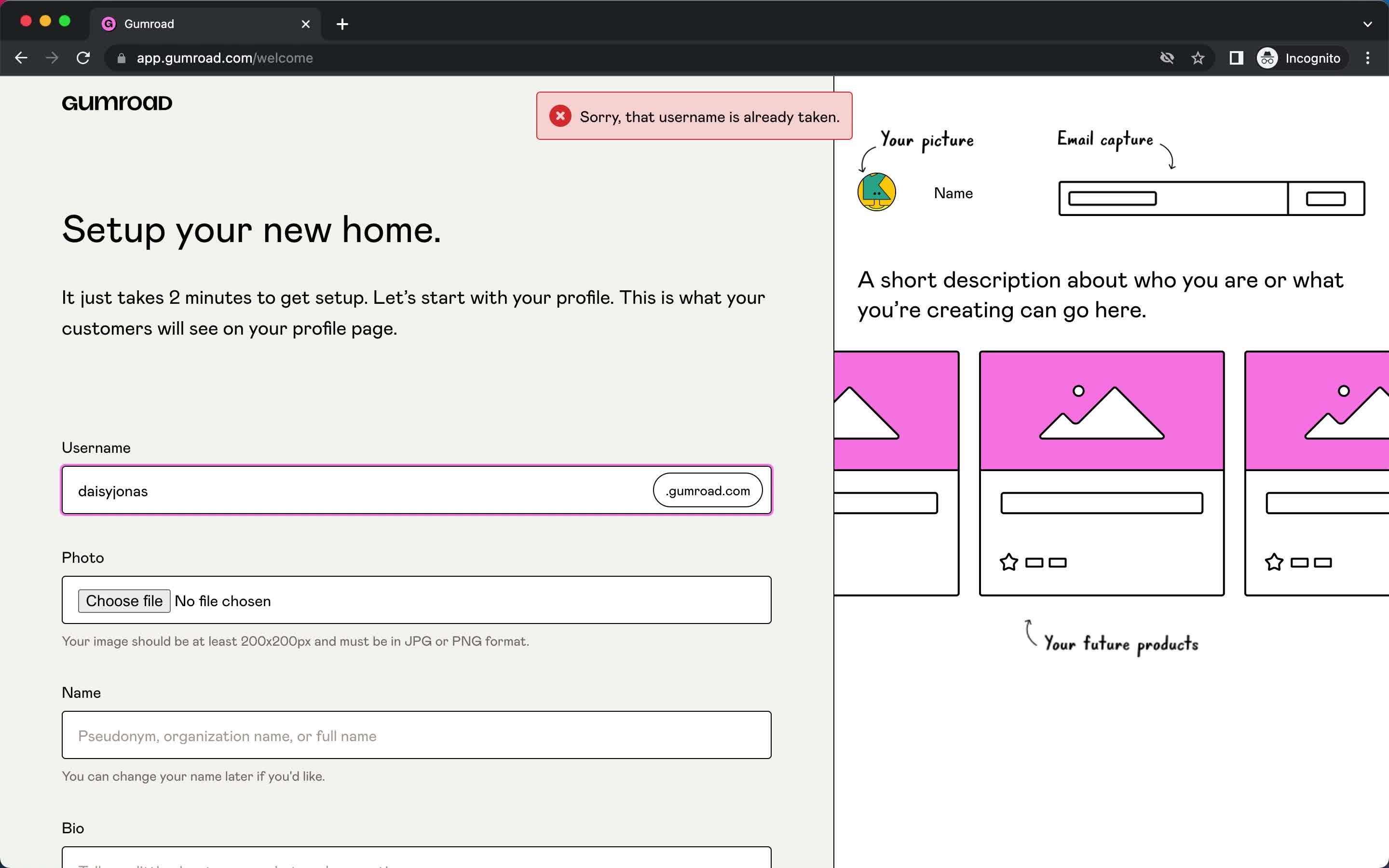 Onboarding screenshot
