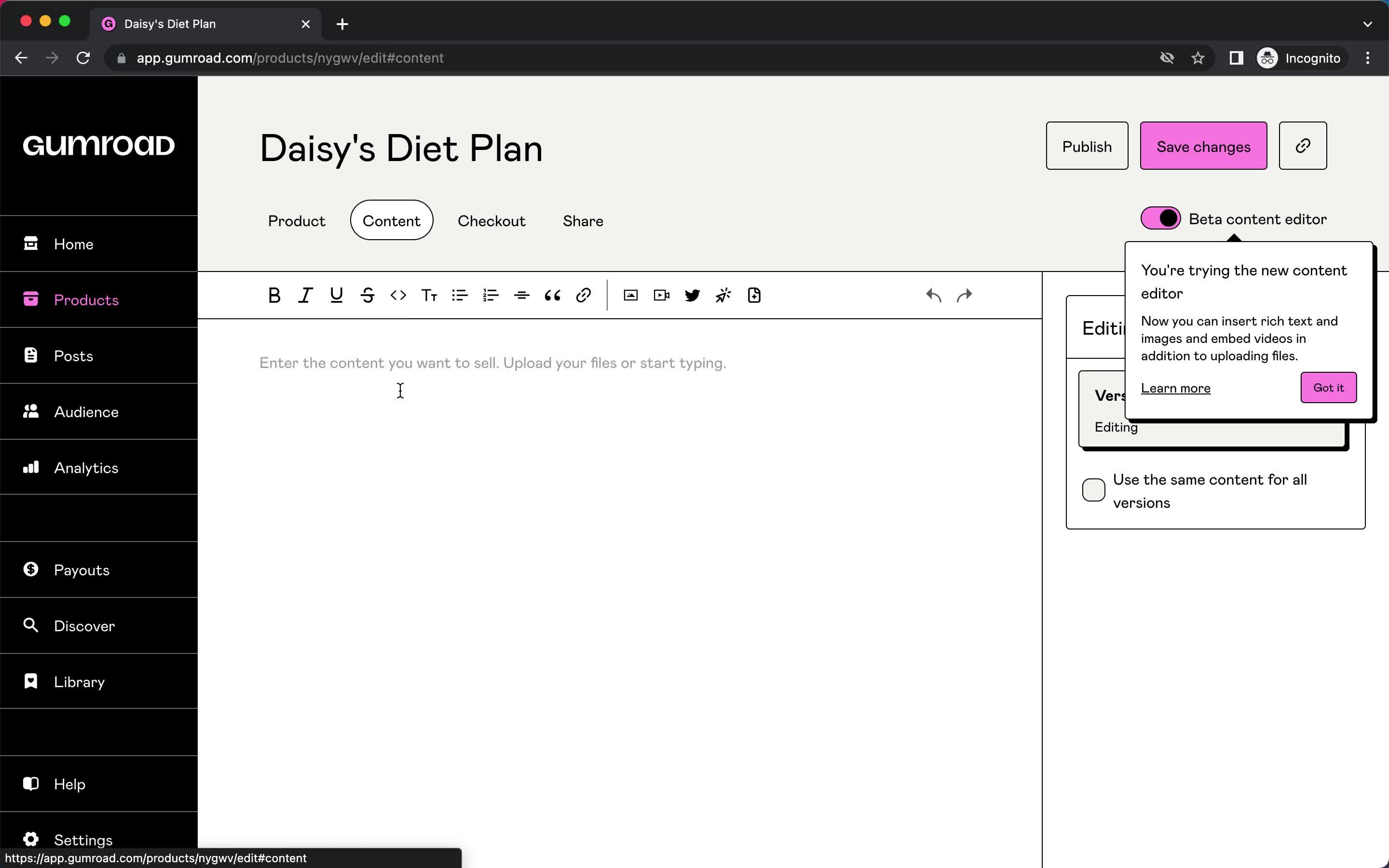 Onboarding screenshot