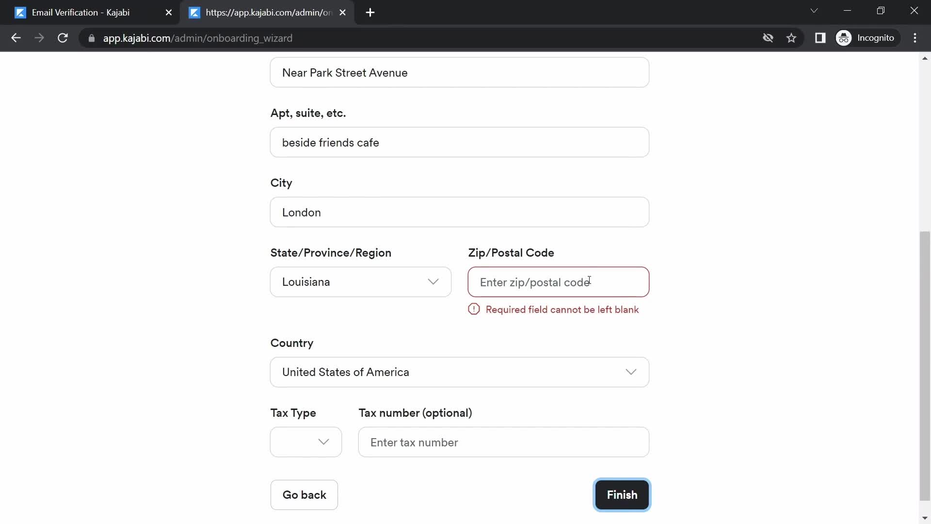 Onboarding screenshot