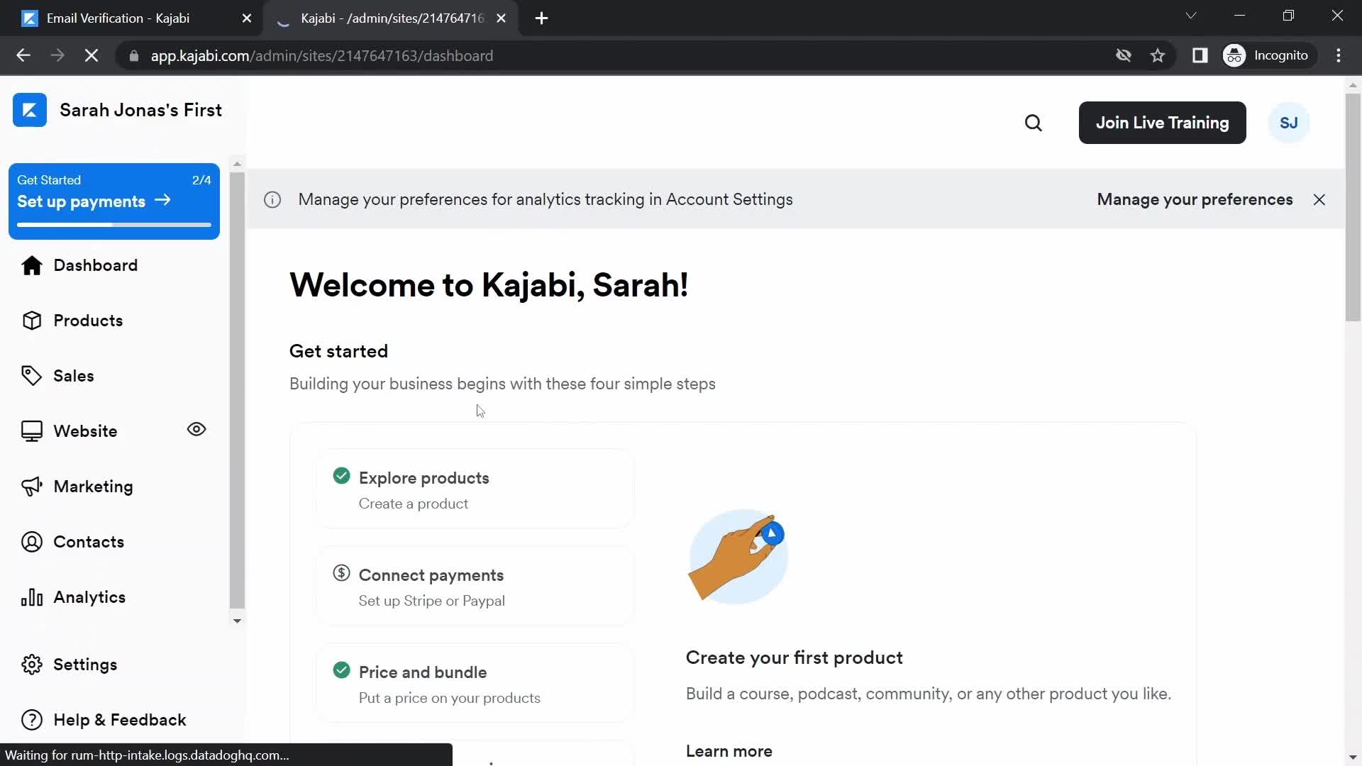 Onboarding screenshot