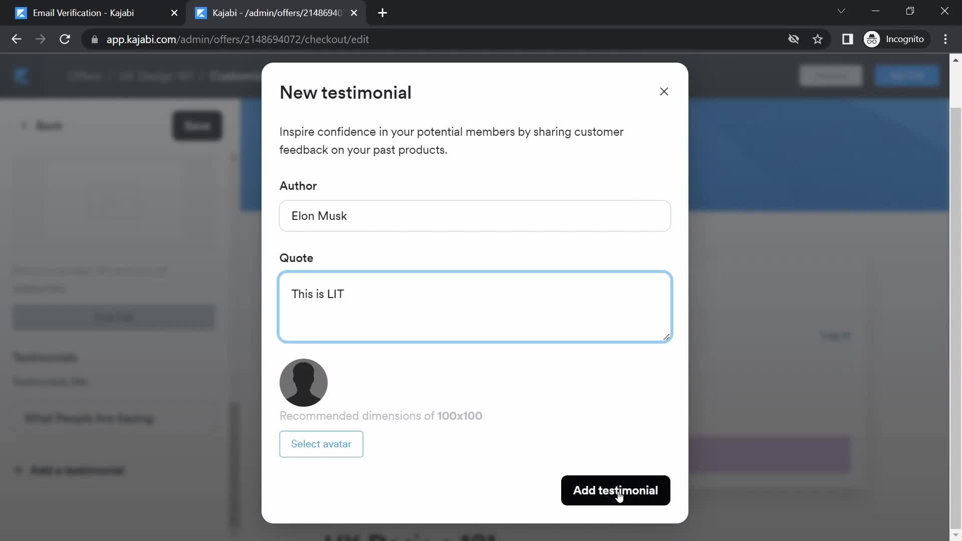 Onboarding screenshot