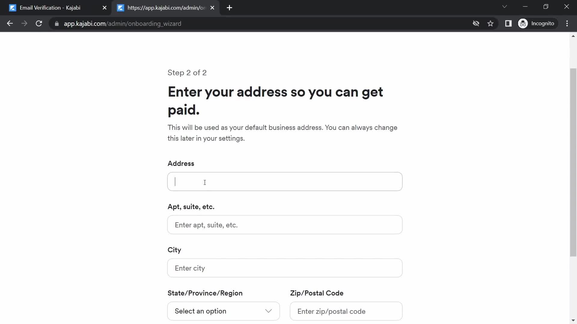 Onboarding screenshot