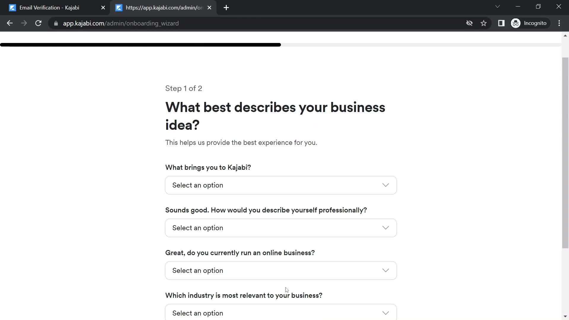Onboarding screenshot